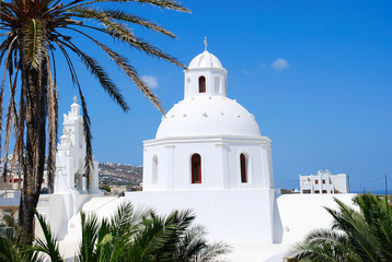 Obraz premium Greece white church