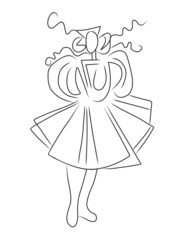 Traditional dance silhouette