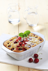 Cherry sponge cake