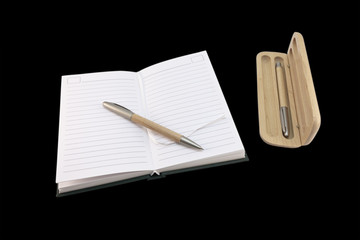 pencil box and notepad