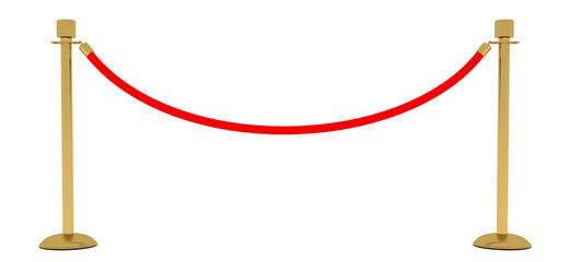 red rope barrier
