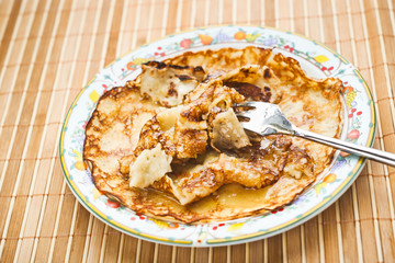 pancake with honey