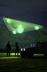 ufo triangular landing © Luca Oleastri
