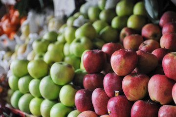 fresh fruits and vegetables at market
