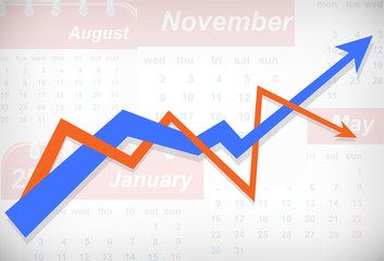 Calendar busines diagram background