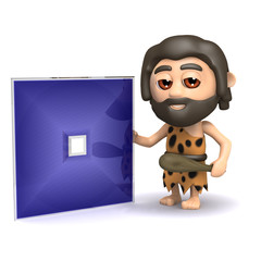 3d Caveman with his prototype HD DVD disc