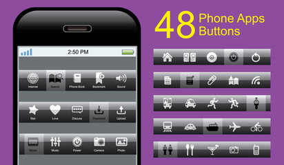 Vector Phone Button Set