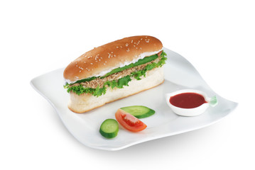 Shreded Chicken Burger