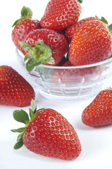 Strawberry on white background