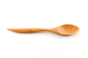 wooden spoon isolated on white background
