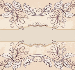 Vintage floral frame