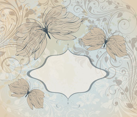 Vintage floral background