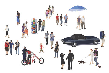 The Promenade - grayscale and black variations on sublayers