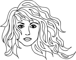 illustration eines frauenkopfes