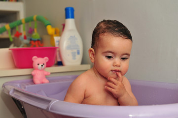 Cute Baby Bathtime