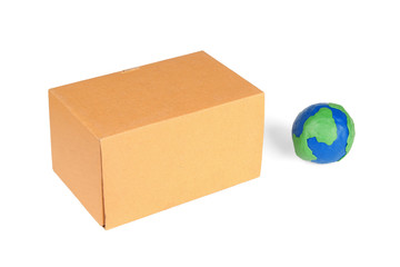 Box and plasticine Globe
