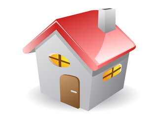 3d house on white background