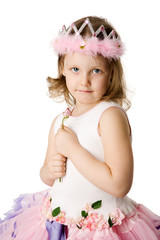 Girl holding rose