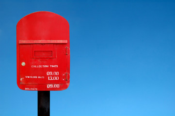 postbox and blue sky