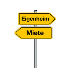 Verkehrsschilder Eigenheim - Miete