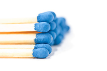 Streichhölzer in blau