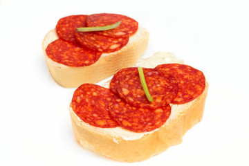 Bread and salami