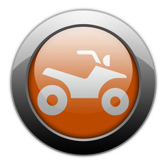 Orange Metallic Orb Button 