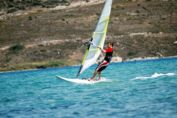 windsurfing  on the move