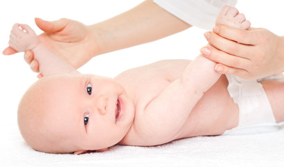 Fototapeta na wymiar Baby massage