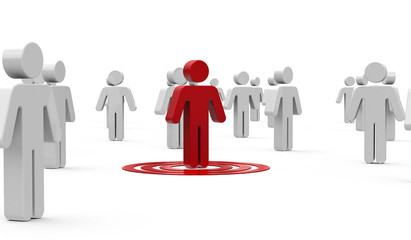 Figur im Mittelpunkt