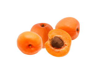 apricot isolated on white background
