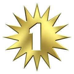 Number one gold star