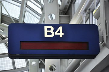 Fototapeta premium B4 Airport Gate Sign