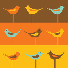 birds - seamless pattern