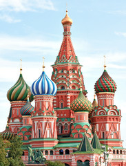 Fototapeta premium Cathedral of Vasily the Blessed on Red Square Moscow Russia