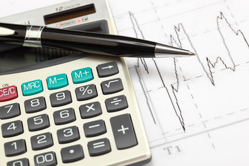 financial charts and graphs on the table