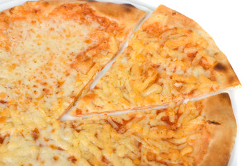 Three cheese pizza