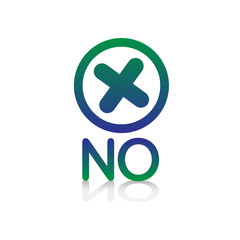 Obraz premium logo picto internet web label non no refus interdit