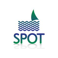 logo picto internet web label spot vague mer voile surf été