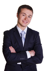 Close-up of a businessman smiling