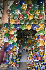Ceramics outside a shop in Marrakech