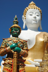 statue of buddha and revana