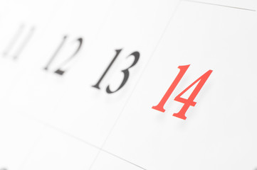 calendar closeup