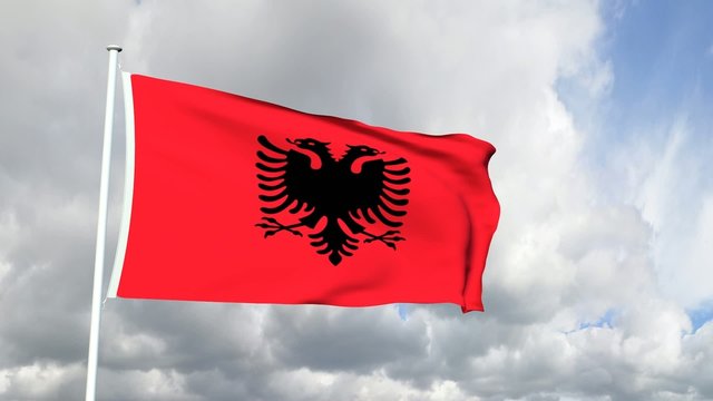 012 - Flagge von Albanien