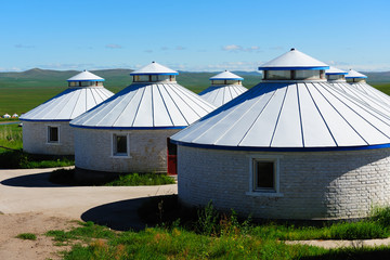 Yurt in Mongolia Grassland