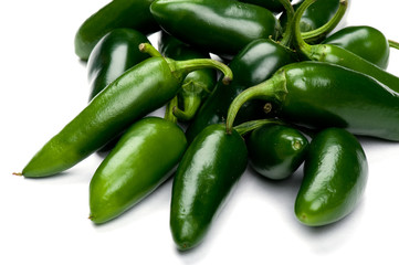 pepper on white background close up
