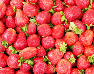 fresh strawberries closeup