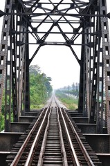 Railway bridge in Bangkok of Thailand