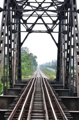 Fototapeta premium Railway bridge in Bangkok of Thailand