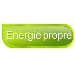 énergie propre sur bouton design vert